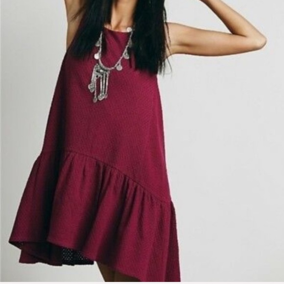 Free People Dresses & Skirts - Free People Purple Drop Waist Crochet Dress
